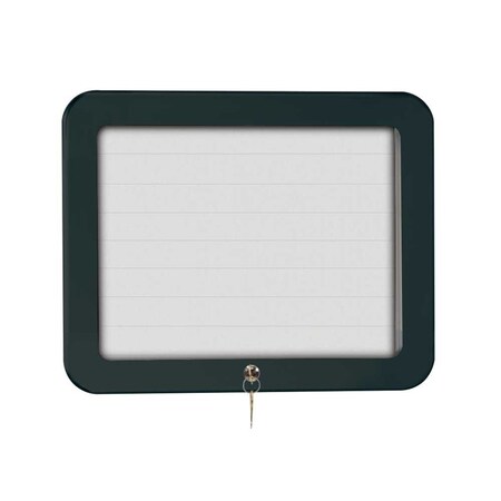 United Visual Products Sliding Door Indoor Enclosed Corkboard, 9 UV9030ACSH-BRONZE-RUBBER